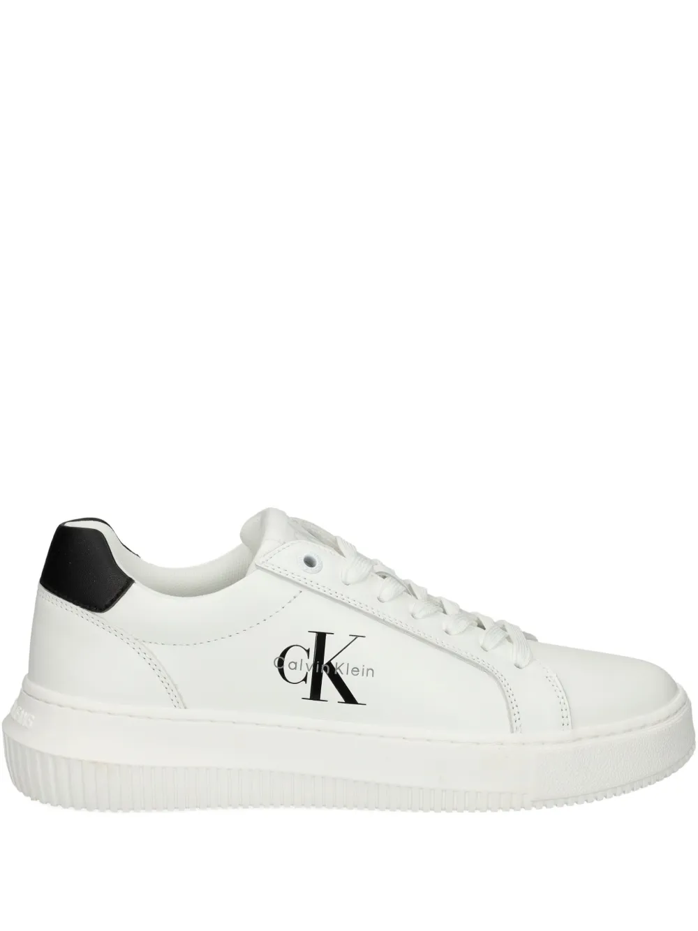 Calvin Klein Jeans Leren sneakers met logodetail – Wit (YW0YW01872)
