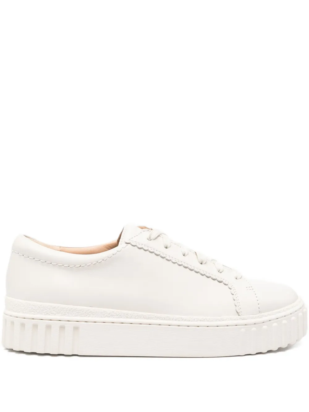Clarks Mayhill sneakers met plateauzool – Wit (CL26177817)