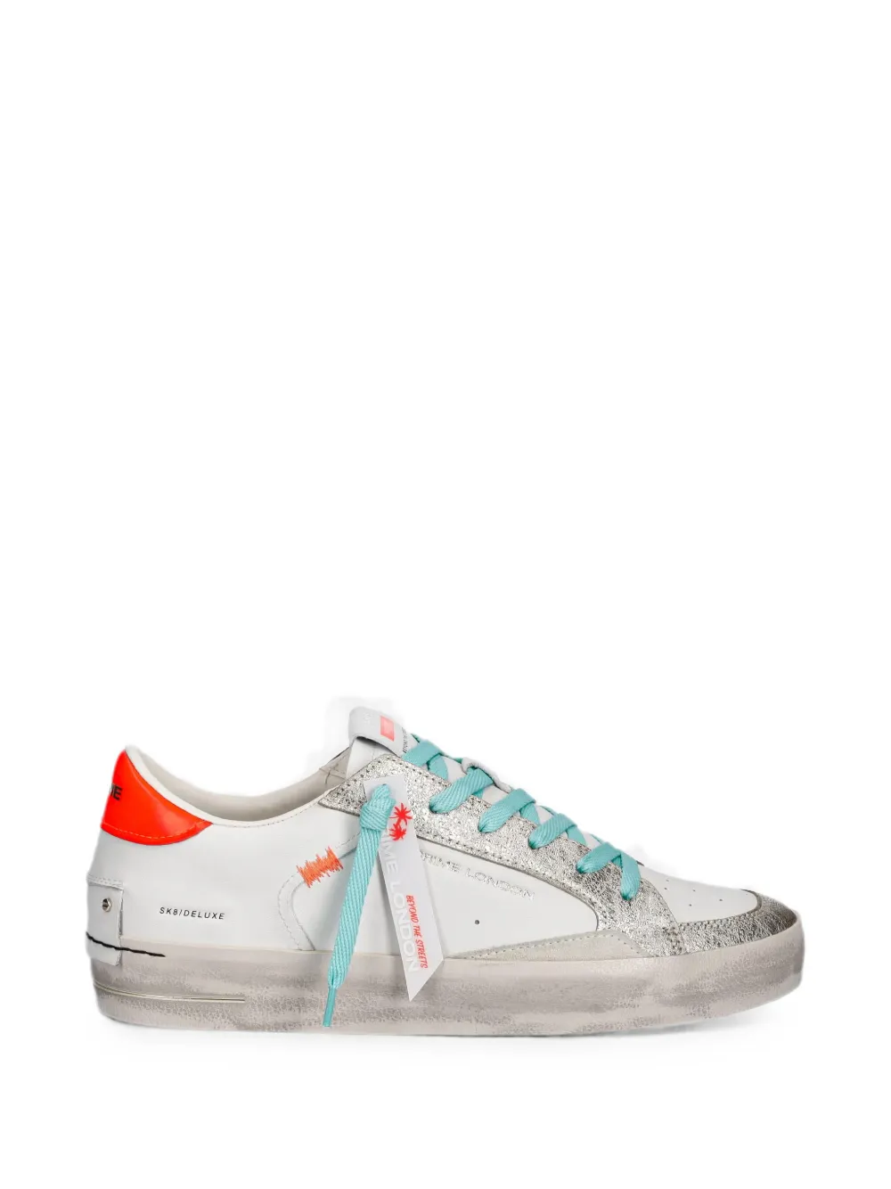 Crime London Skate Deluxe sneakers met gerafeld effect – Wit (29127EE810)
