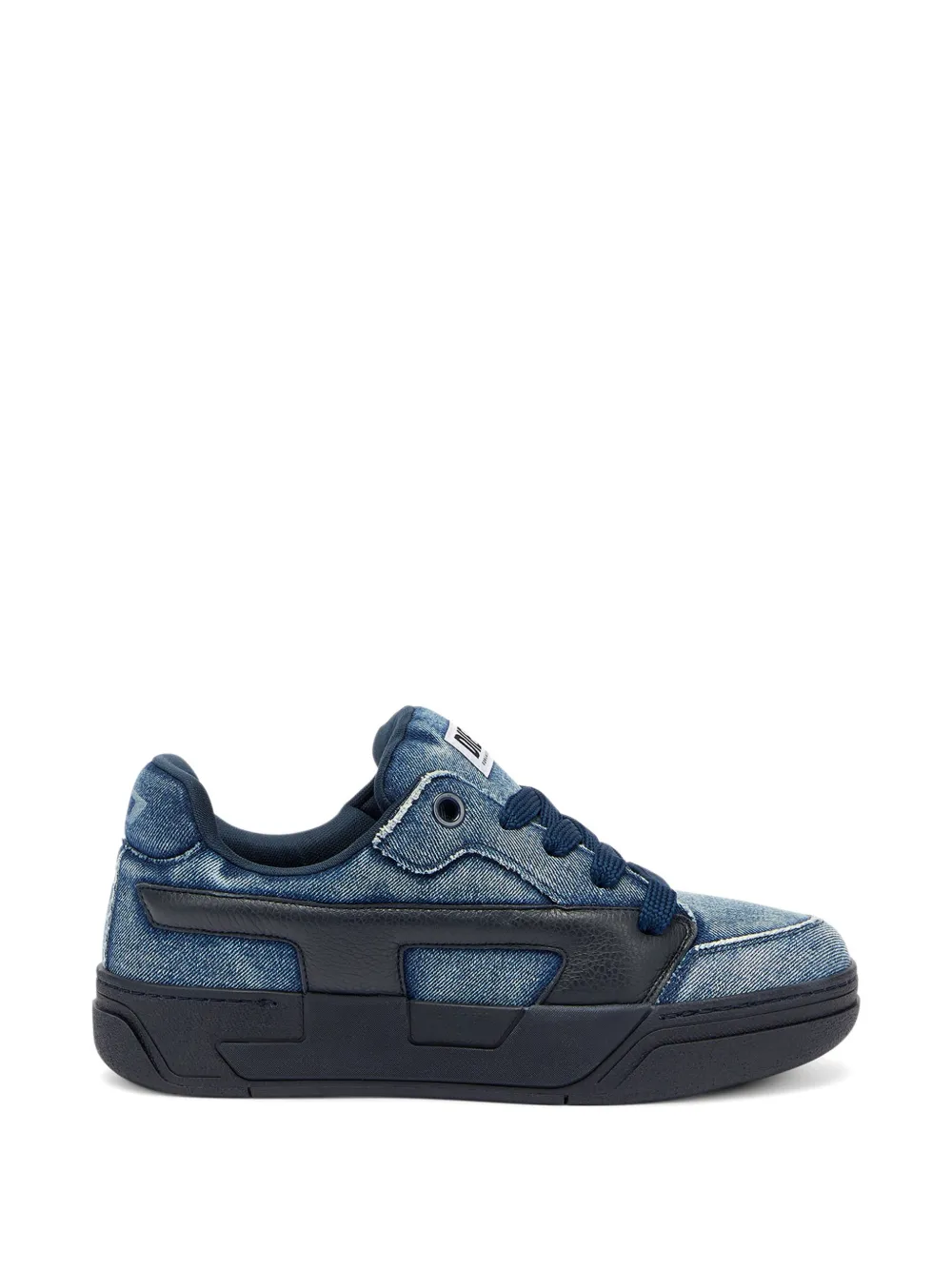 Diesel Ausgefranste S-D-Ollie Sneakers aus Denim – Blau (Y03796P7762)