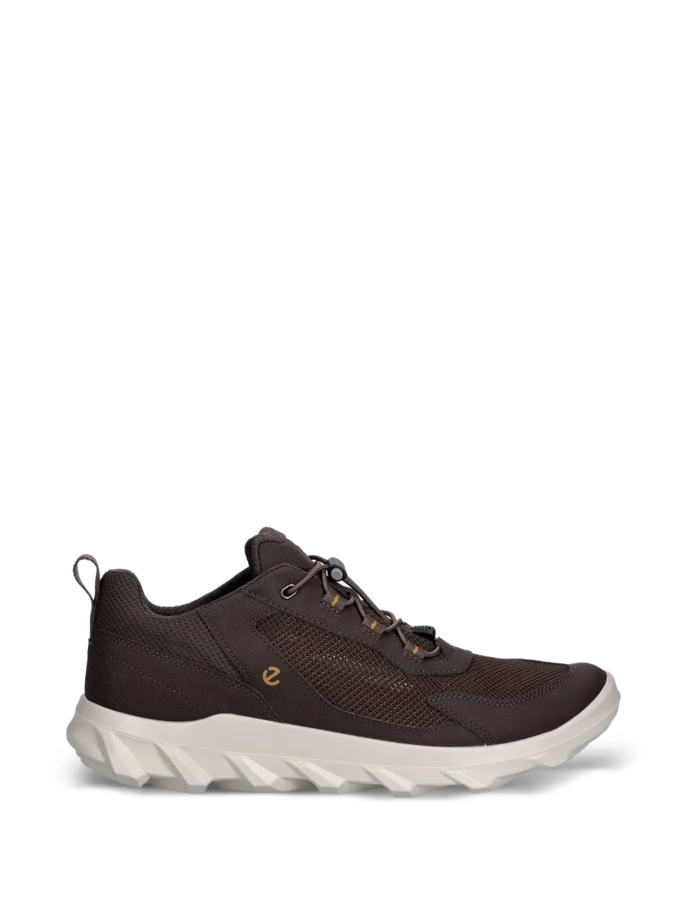 ECCO Sneakers met mesh vlakken en houtje-touwtje sluiting – Bruin (82026458500)