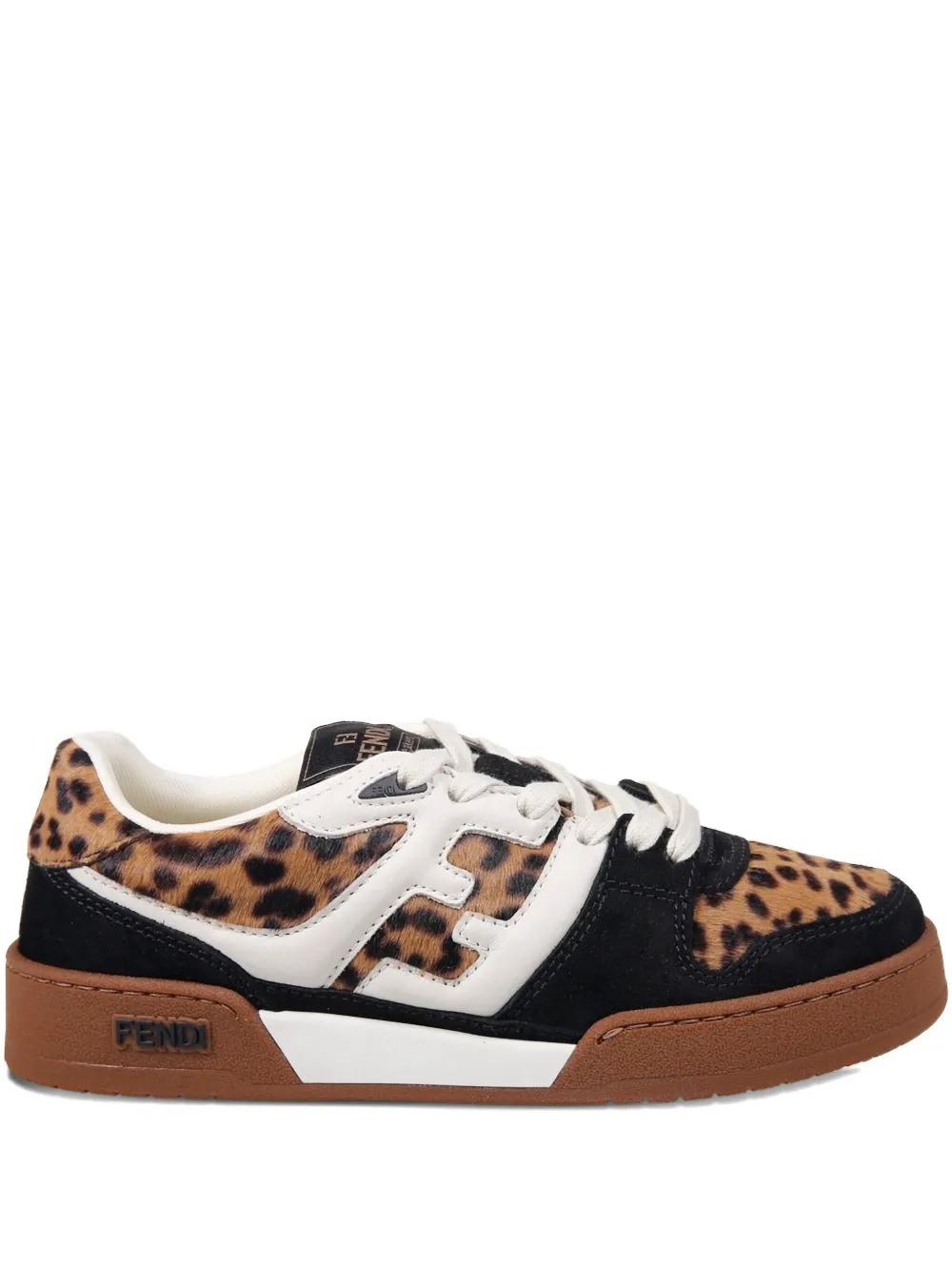 FENDI Match Sneakers mit Leoparden-Print – Braun (8E8625AY9G)