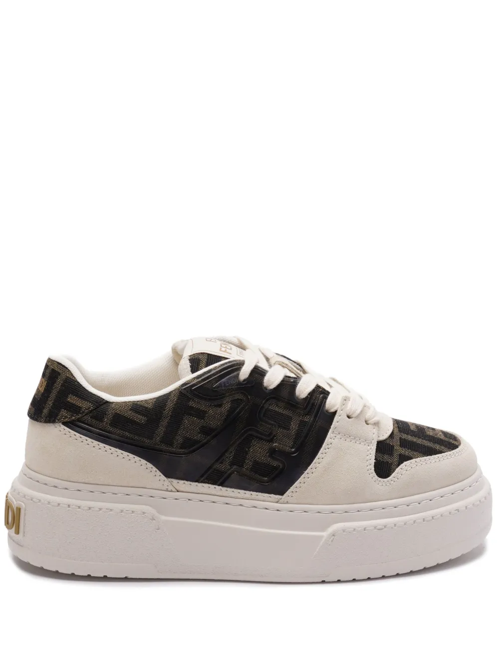 FENDI Sneakers met vlakken en Zuca-patroon – Bruin (8E8572AQ6I)
