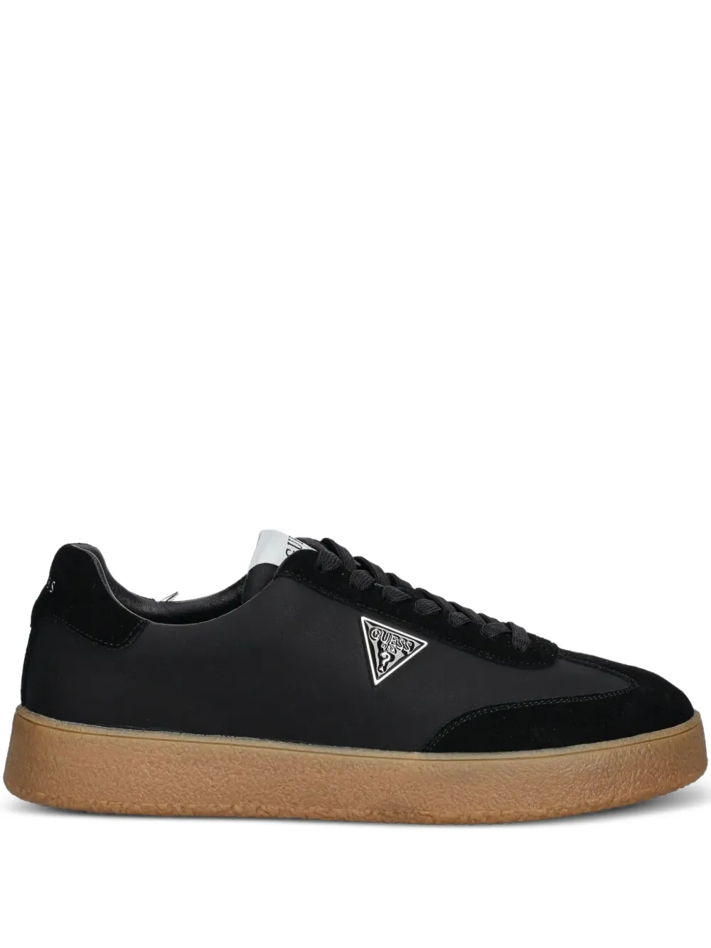 GUESS USA Wildleder-Sneakers mit Logo-Schild – Schwarz (FMTWIMLEA12)