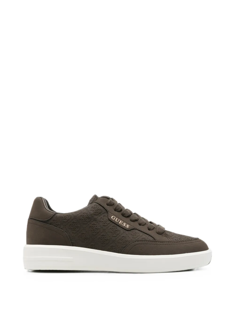 GUESS USA logo-embossed leather sneakers – Bruin (FMTYUJSUE12)