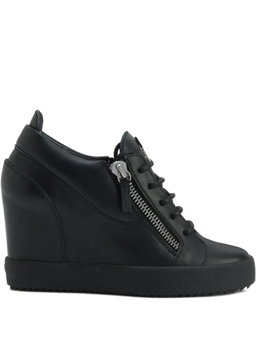 Giuseppe Zanotti Addy Wedge-Sneakers mit Reißverschluss – Schwarz (RW50022H01)