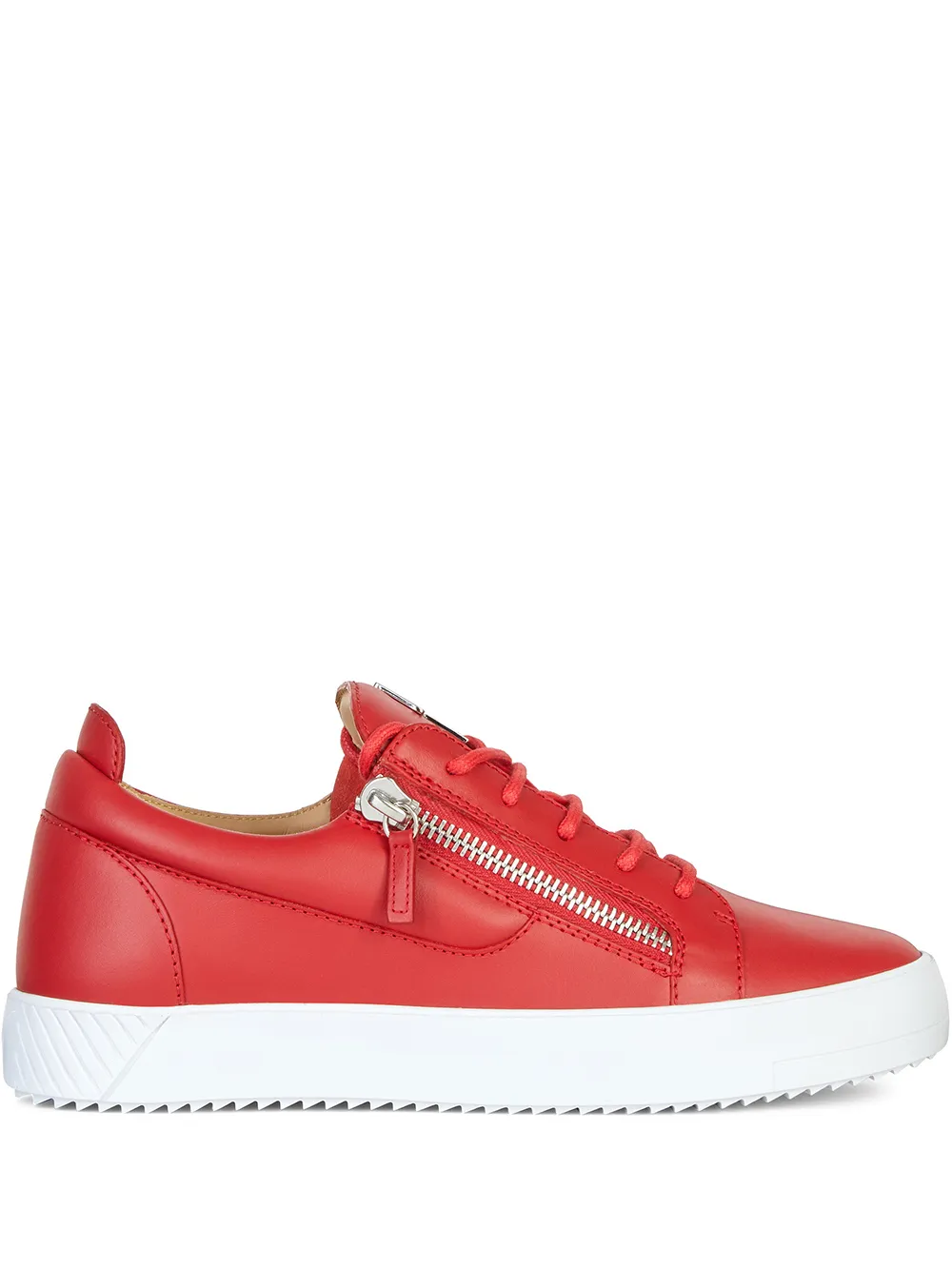Giuseppe Zanotti Frankie Sneakers mit doppeltem Reißverschluss – Rot (RU90104K02)