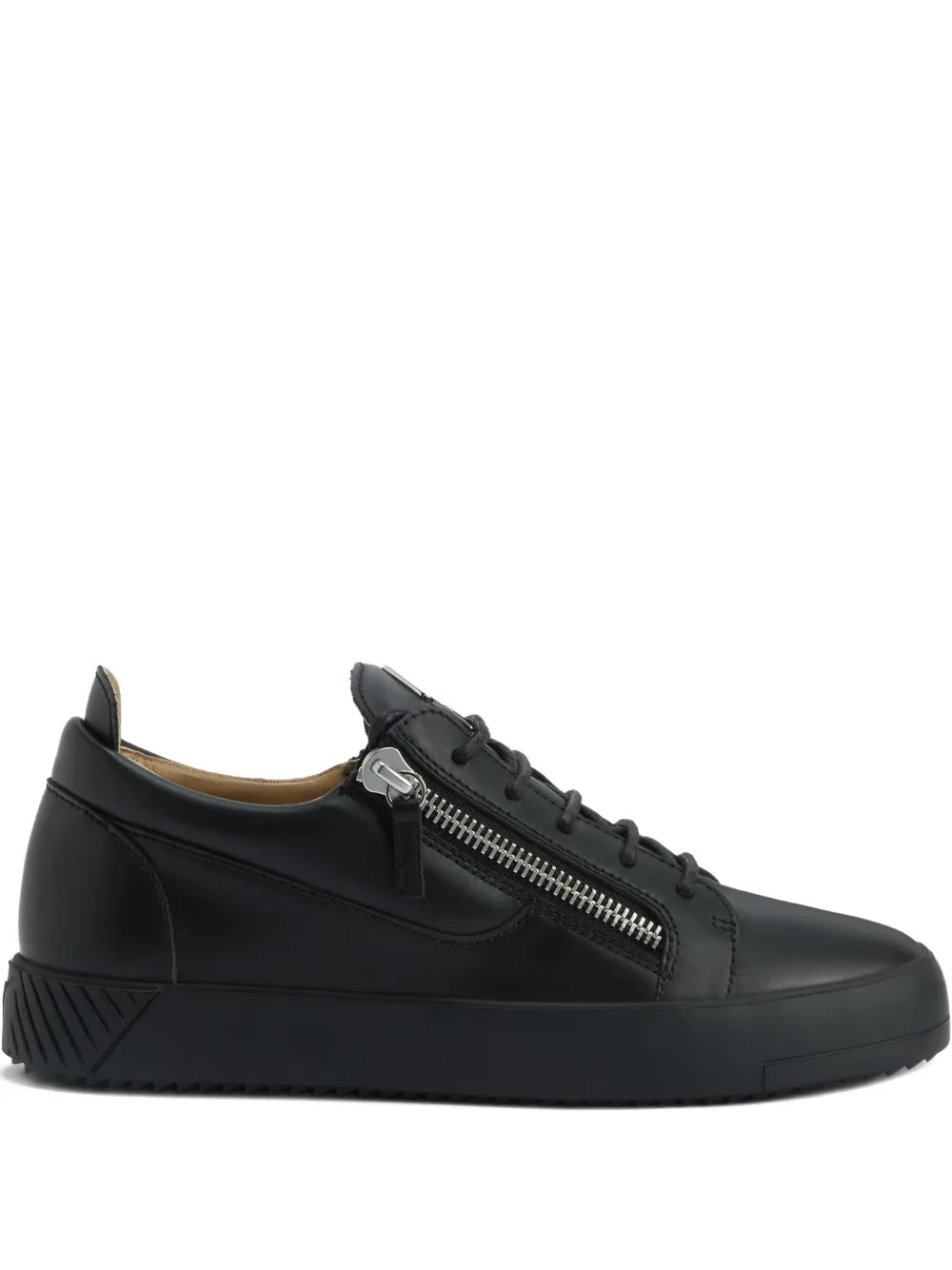 Giuseppe Zanotti Frankie leren sneakers met ritsdetail – Zwart (RU50028H05)