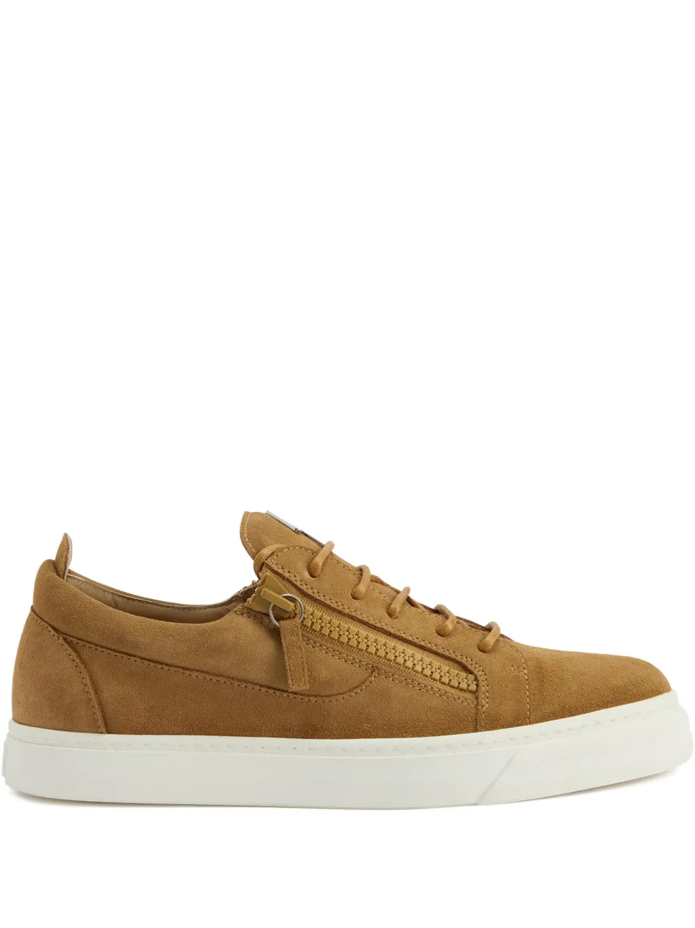 Giuseppe Zanotti Frankie suède sneakers met ritssluiting – Beige (RU50035H03)