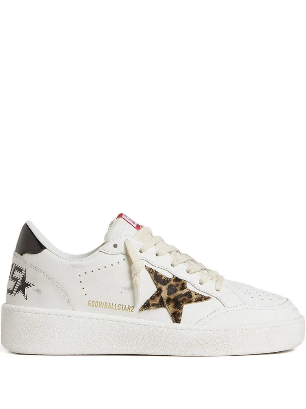 Golden Goose Leren sneakers met luipaardprint – Wit (GWF00804F007323)