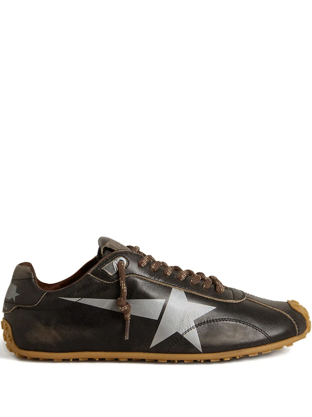 Golden Goose Marathon Speed leren sneakers met logoprint – Bruin (GWF00892F007405)