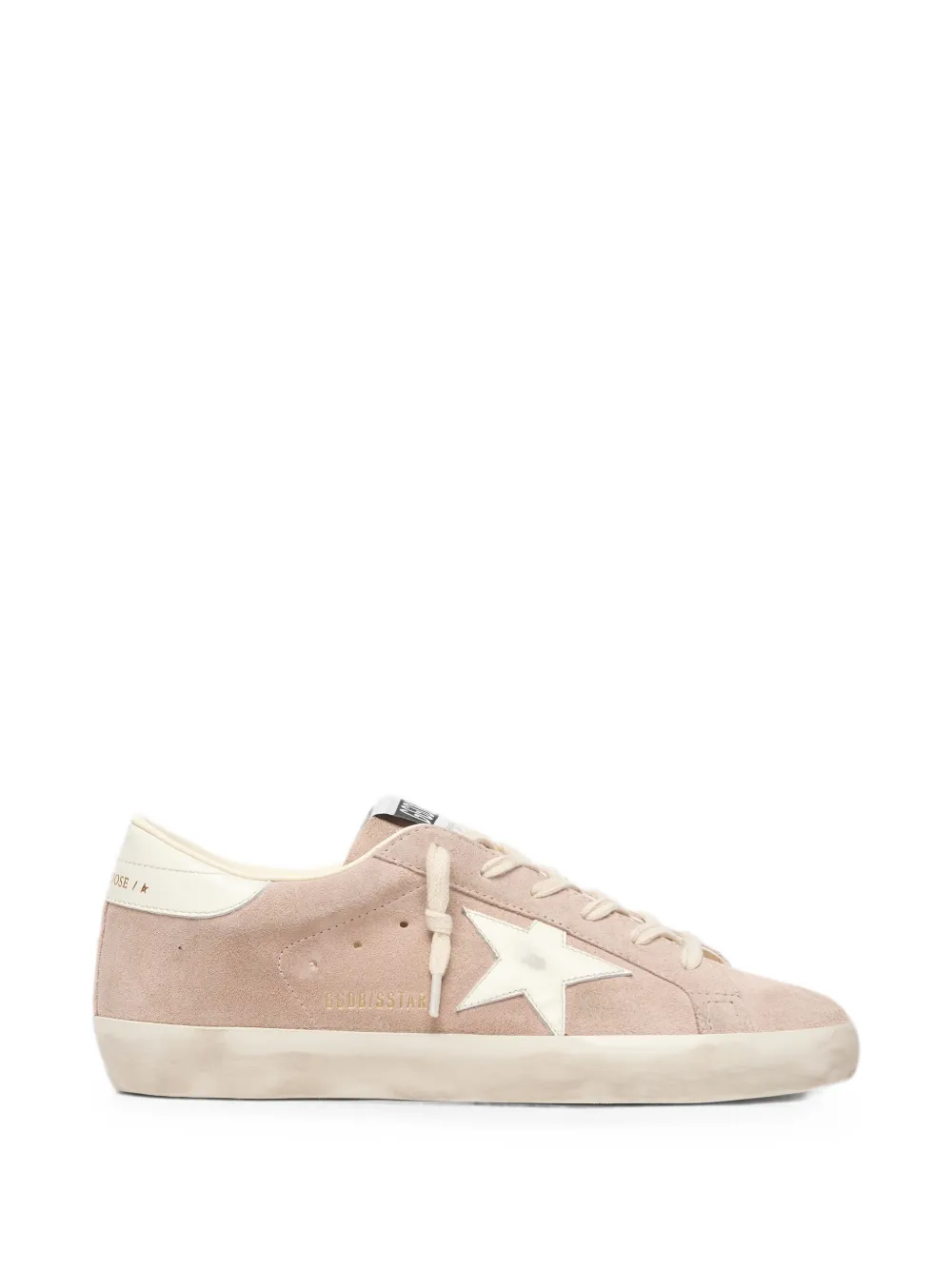 Golden Goose Super-Star Sneakers aus Wildleder in Puderrosa mit weißem Stern (GWF01016F008951)
