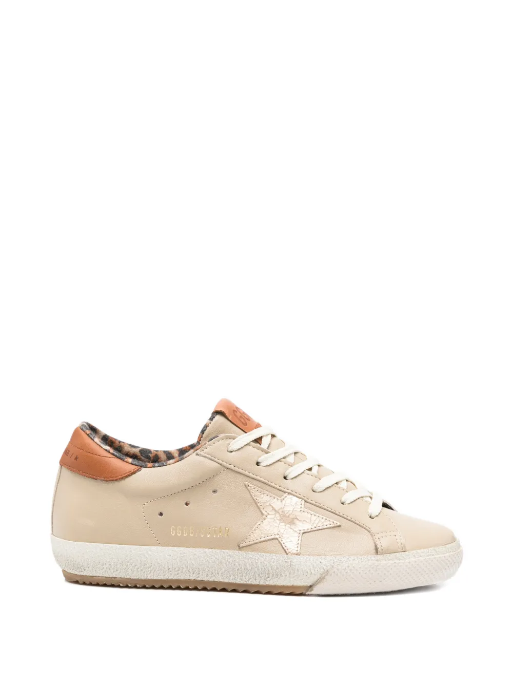 Golden Goose Super-Star Sneakers mit Animal-Print – Nude (GWF01003F008121)