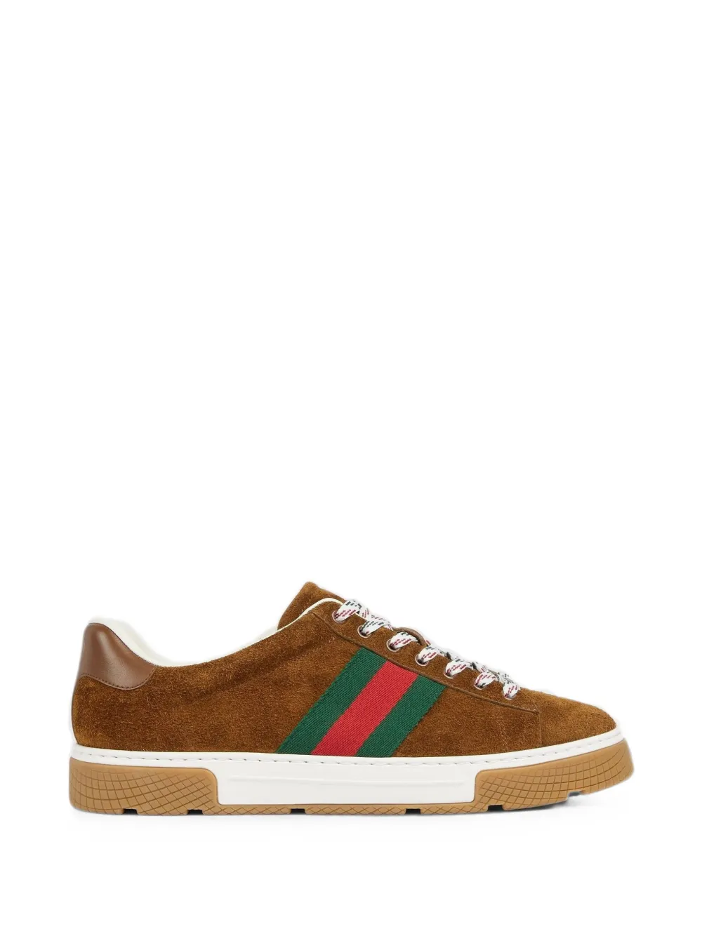 Gucci Low-top sneakers met Ace Web-detail – Bruin (849836AAFS3)