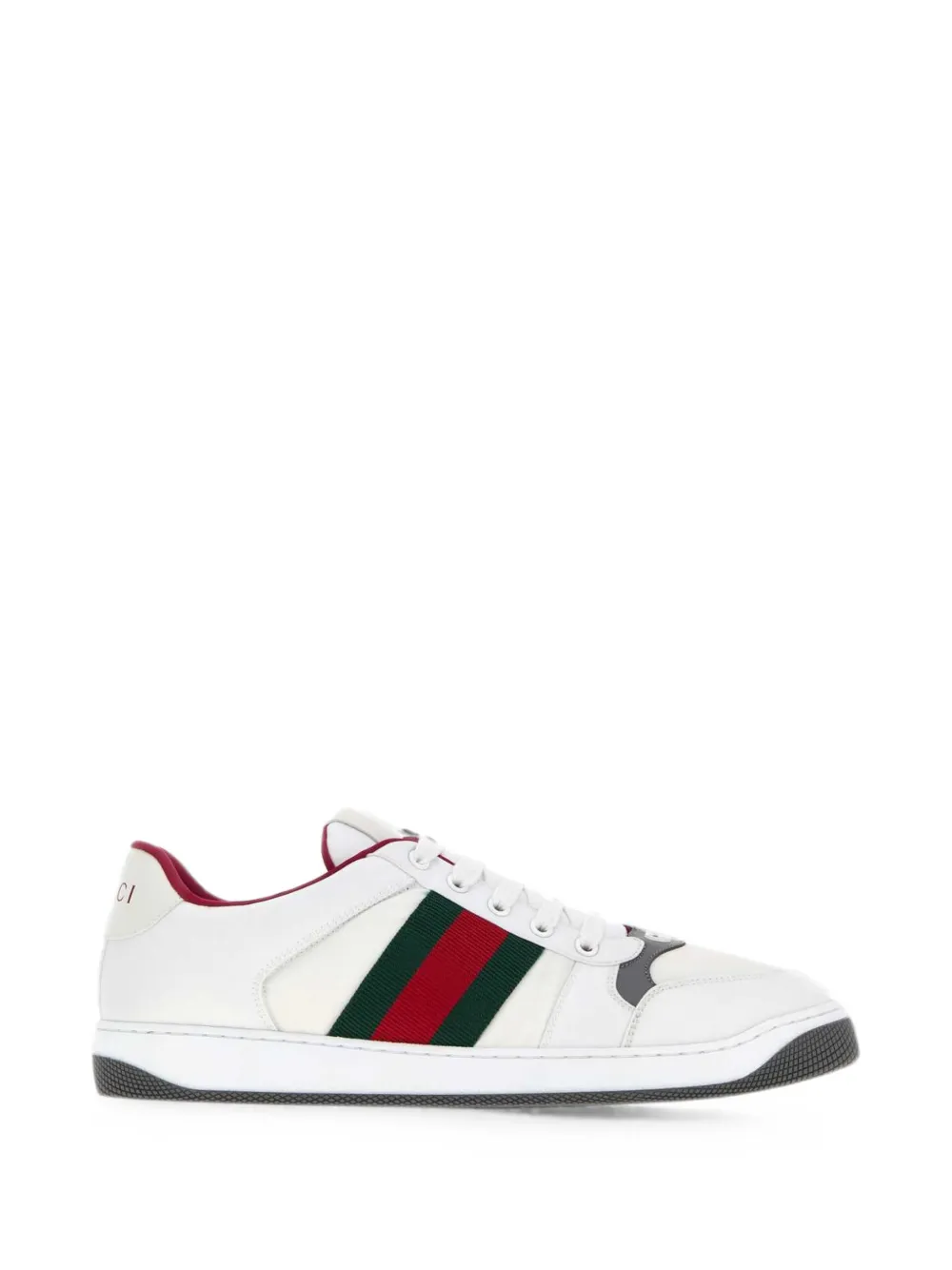 Gucci Screener leren sneakers met Web-streep – Wit (A00147FAGAU)