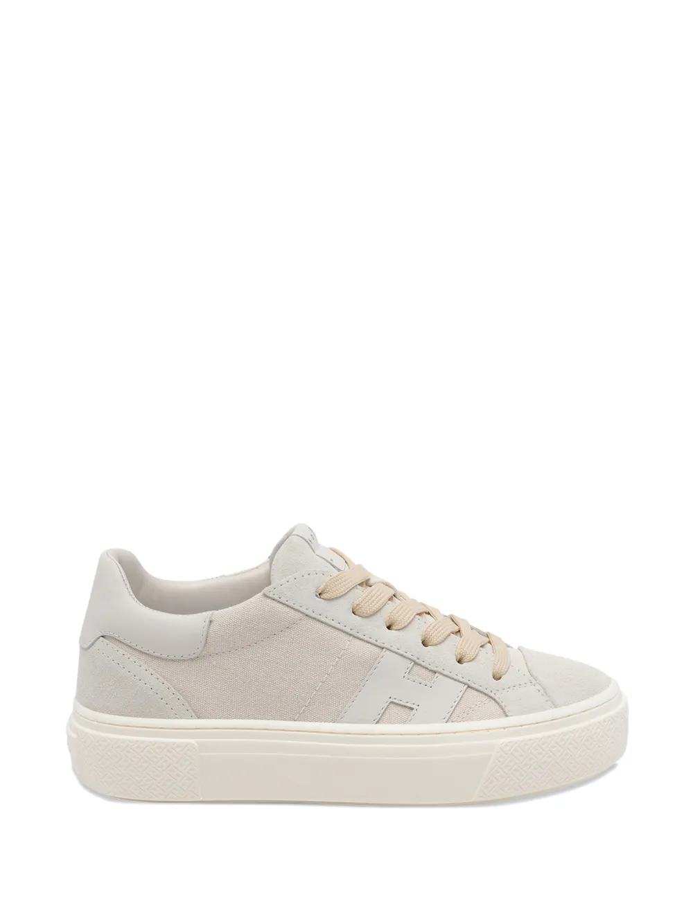 Hogan Crosswind low-top sneakers met logo – Beige (HXW7050GB0TV1U)
