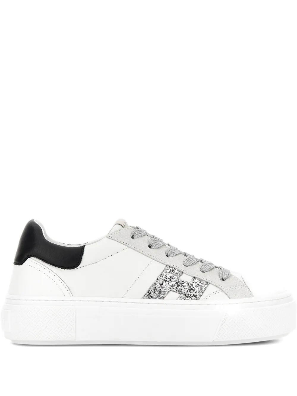 Hogan Crosswind sneakers met glitter logo – Wit (HXW7050GB00V1M)