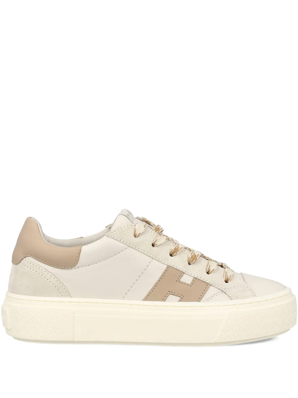 Hogan H705 ‘h’ sneakers met plateauzool – Beige (HXW7050GB00V1N)