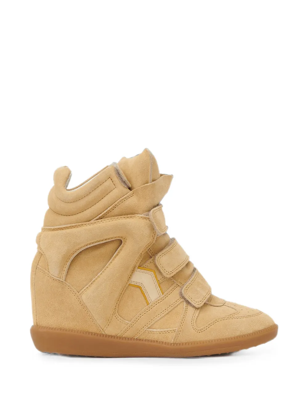 ISABEL MARANT Bekett suède sneakers met sleehak – Beige (BK0010FAC1E02S)