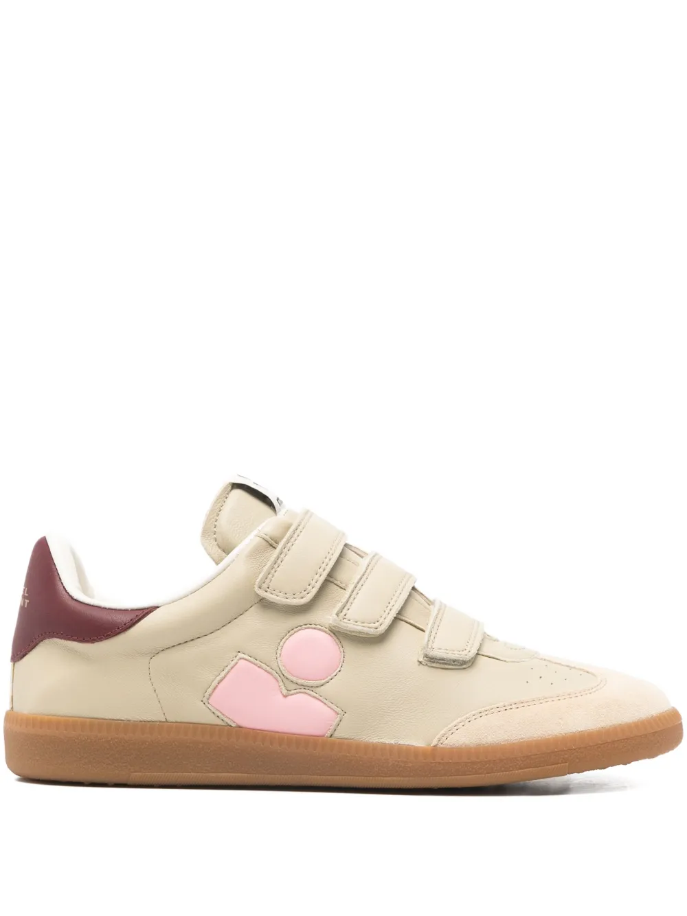 ISABEL MARANT Beth sneakers met klittenband en logo – Beige (BK0013FAC4E13S)