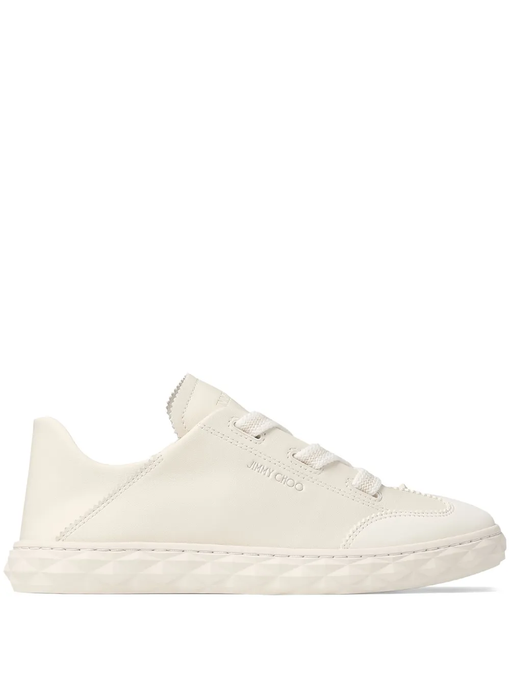 Jimmy Choo Diamond Light Flex leren sneakers – Beige (J000174795)