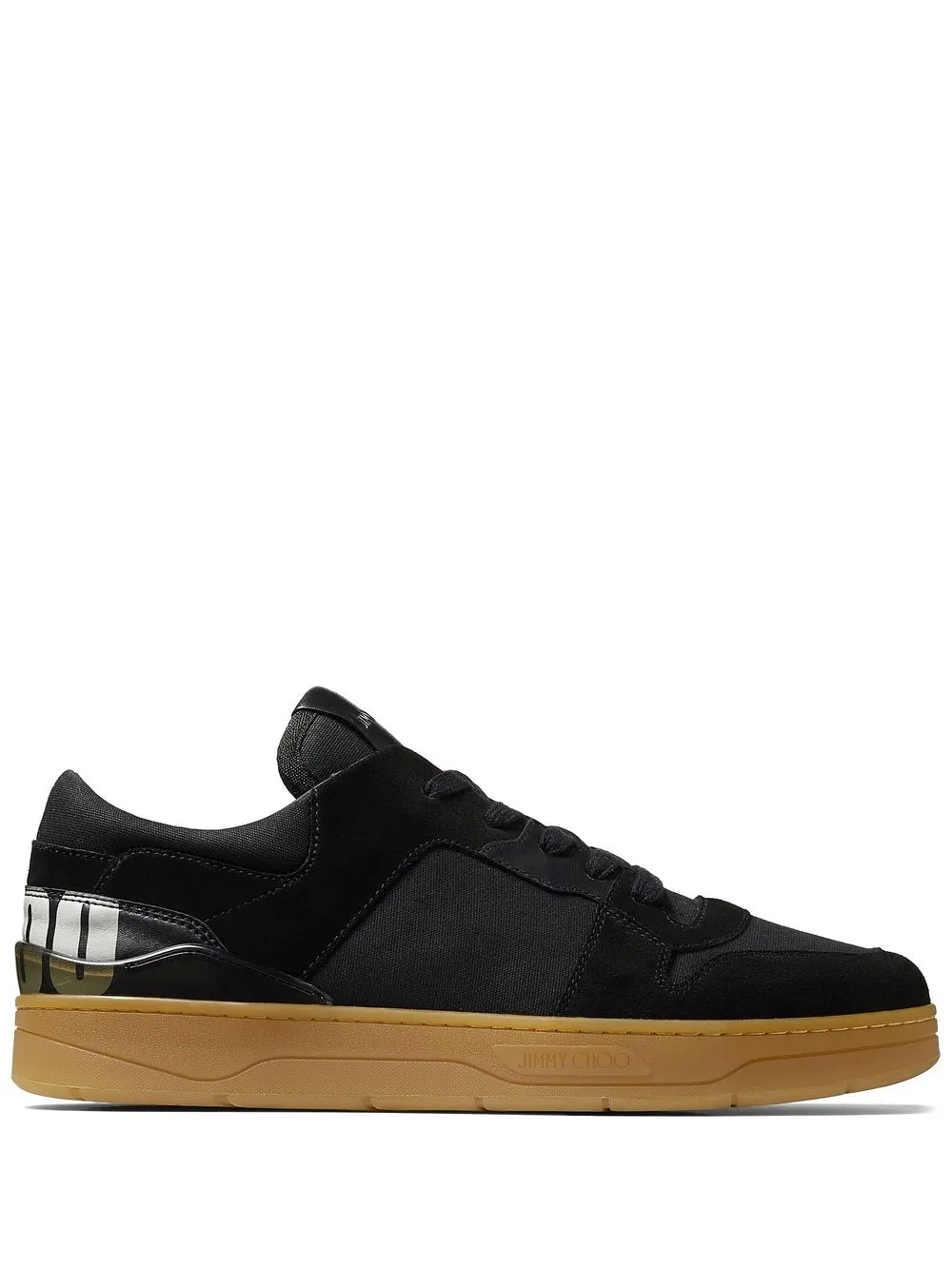 Jimmy Choo Florent low-top sneakers – Zwart (FLORENTMNVTXBLACKHONEY)