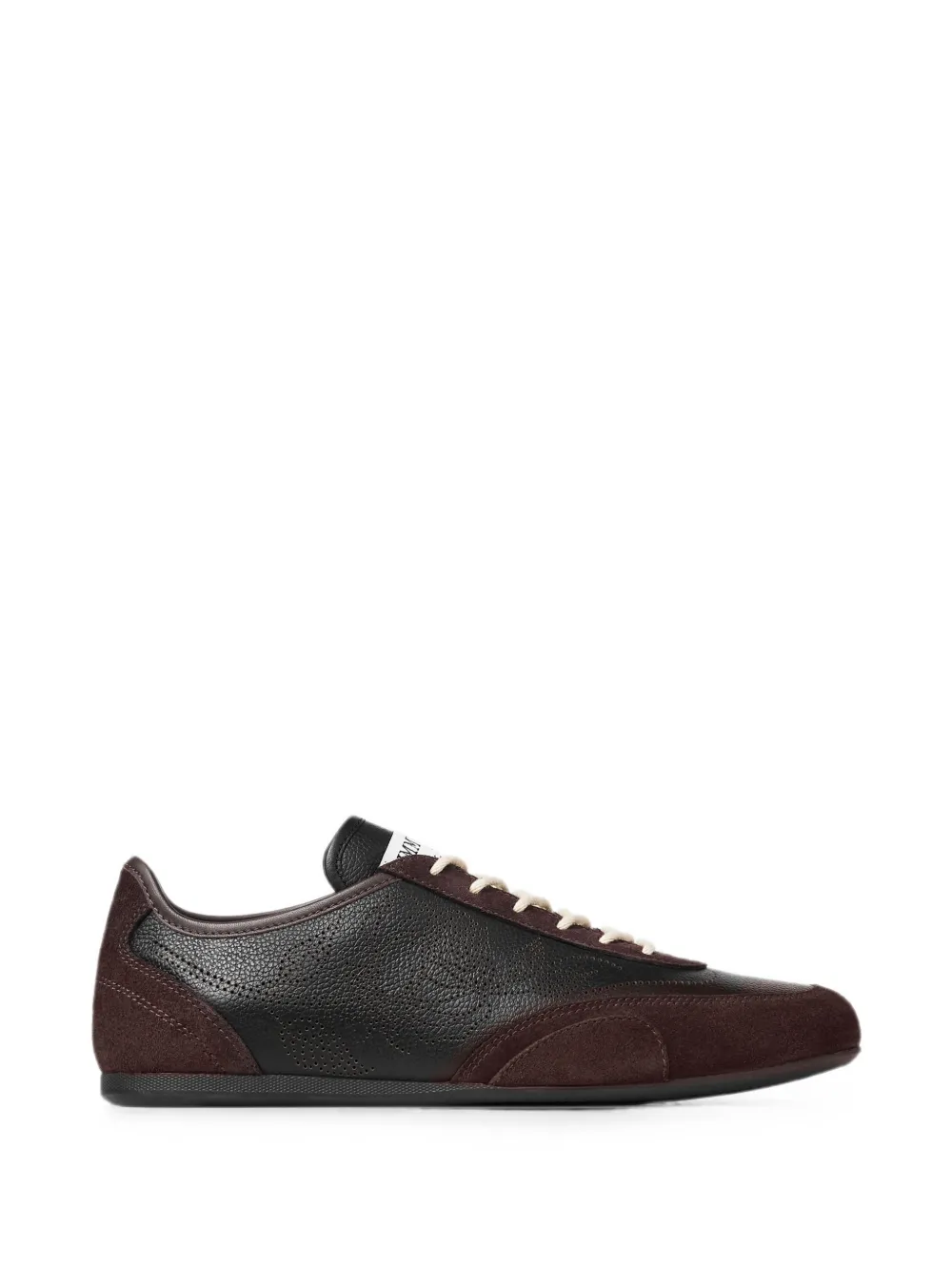 Jimmy Choo Sunny F leren low-top sneakers met geperforeerde details – Zwart (SUNNYFEVL)