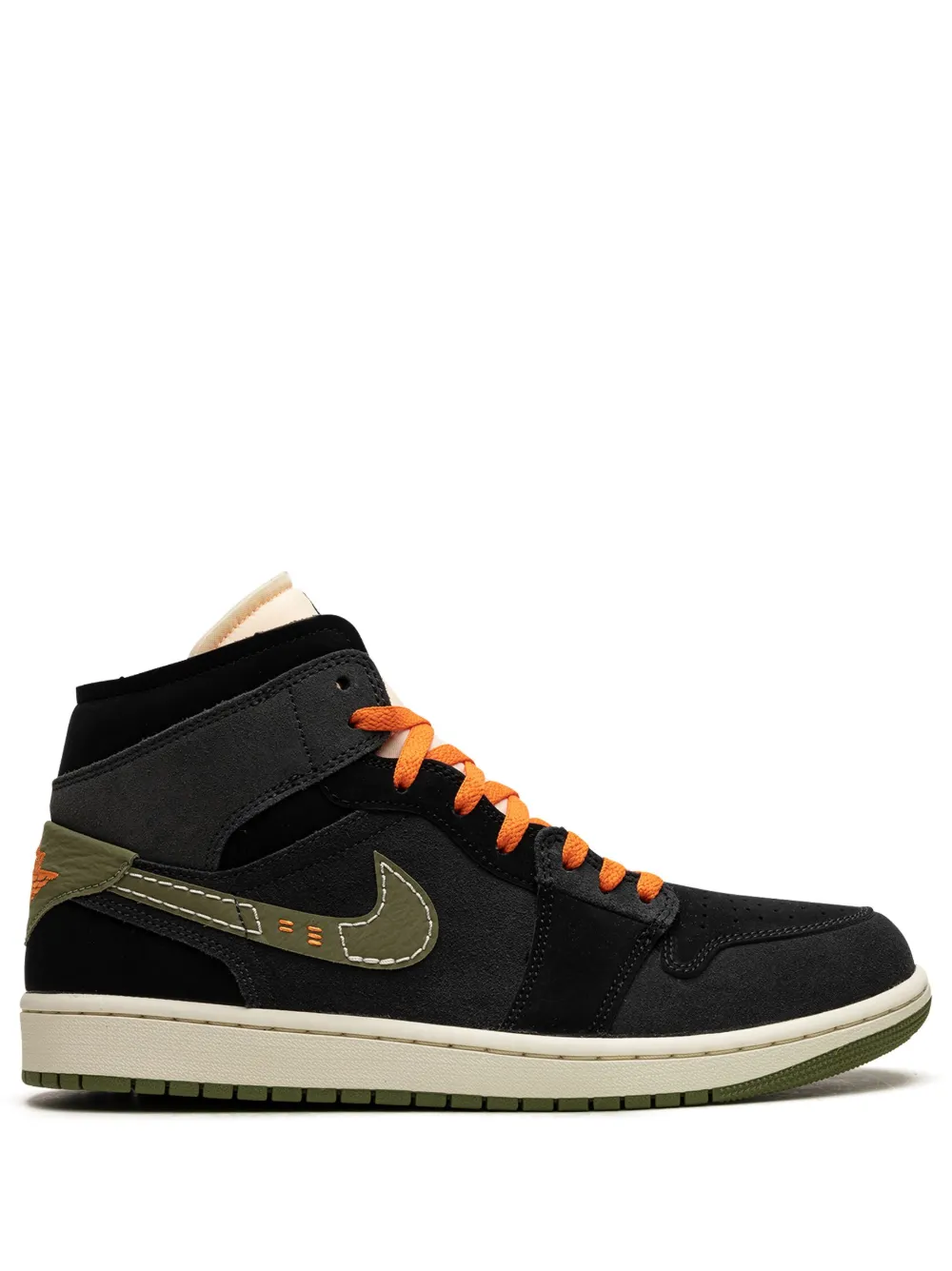 Jordan Air Jordan 1 Mid SE Craft Anthracite/Light Olive sneakers – Zwart (FD6817)