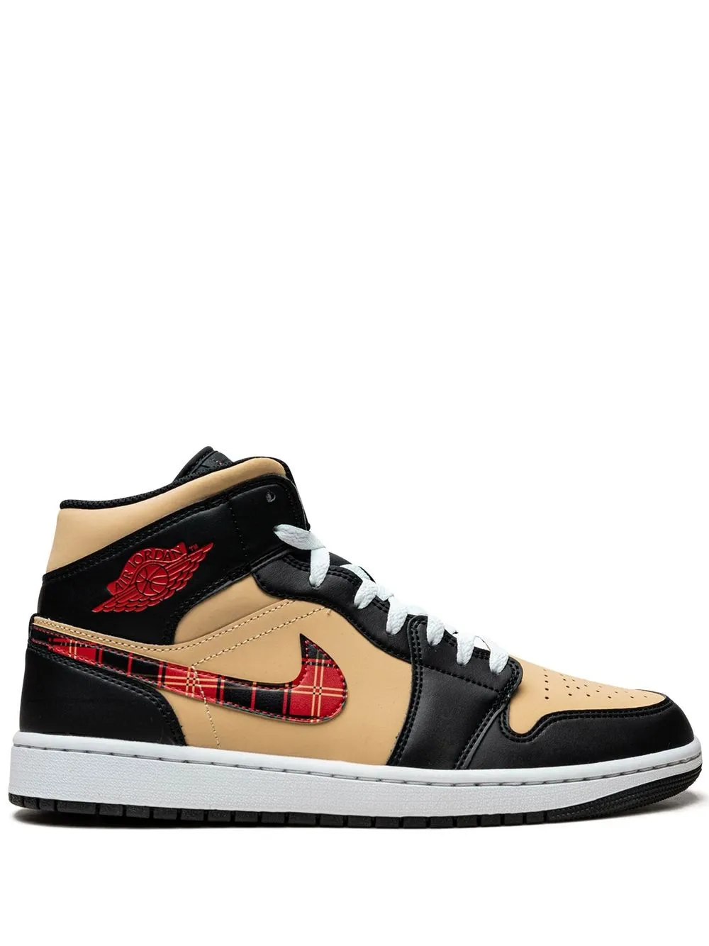 Jordan Air Jordan 1 Mid Tartan Swoosh sneakers – Zwart (DZ5329)