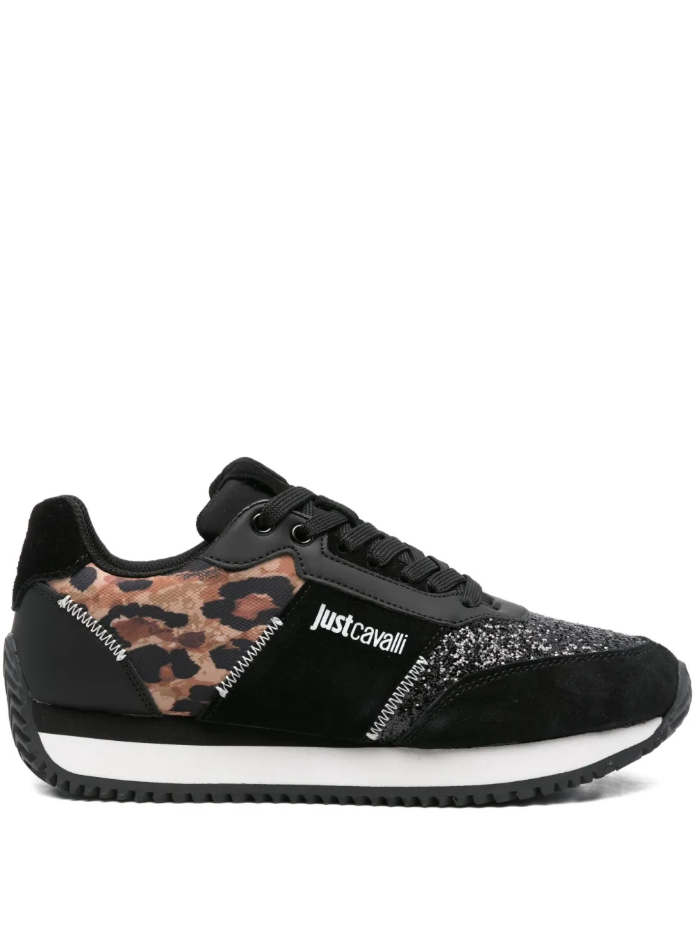 Just Cavalli Sneakers mit Leoparden-Print – Schwarz (79RA3SR2ZSD71)