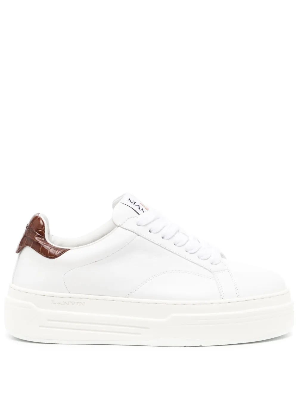 Lanvin DDB0 leren sneakers met plateauzool – Wit (FWSKLK07FCRCA)