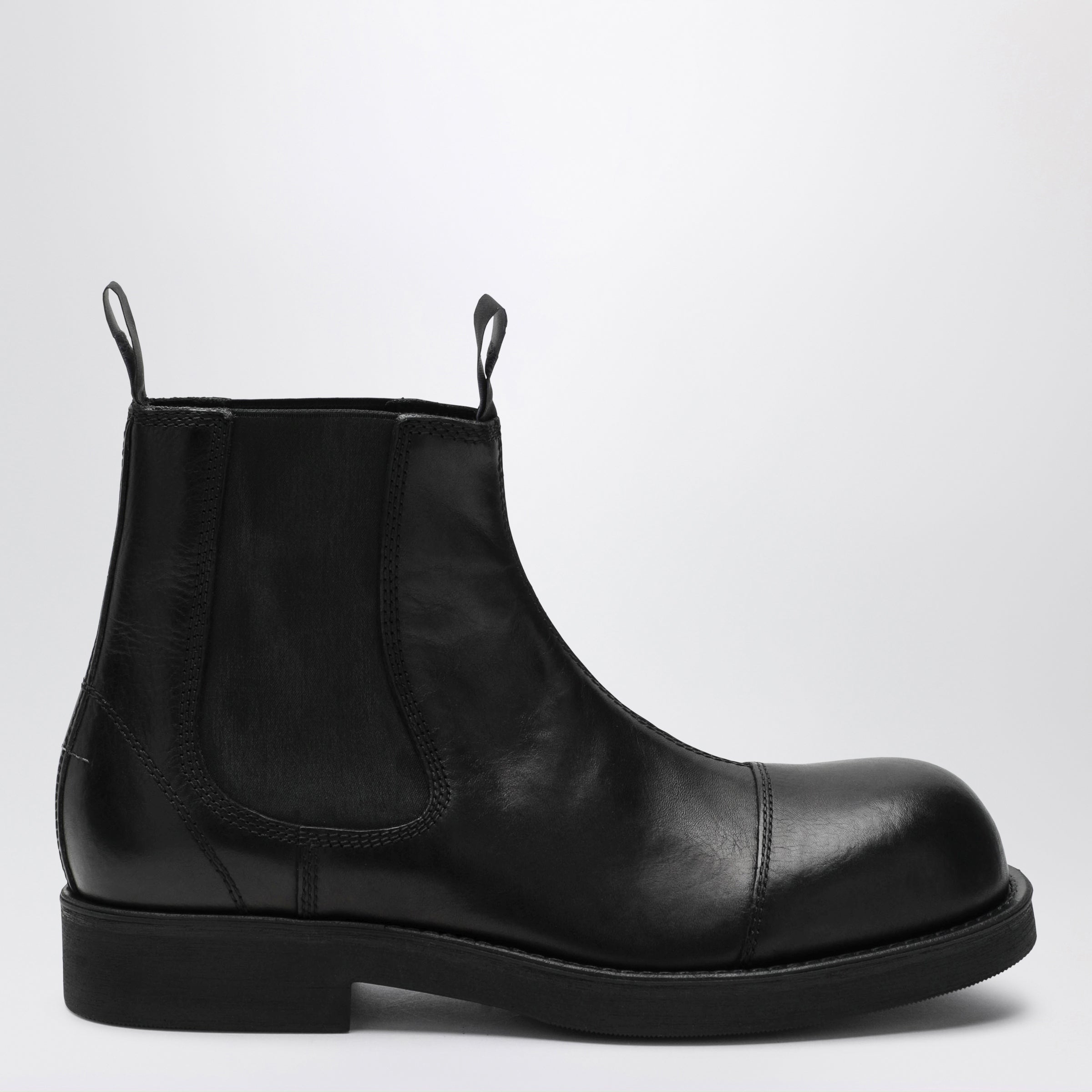 MM6 Maison Margiela Black leather Chelsea Biker boots SH1WU0014P7431/T_MM6-T8013_600-46