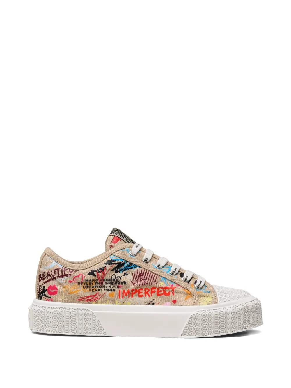 Marc Jacobs The Punk Scribble sneakers – Beige (2S6FSN001F68261)