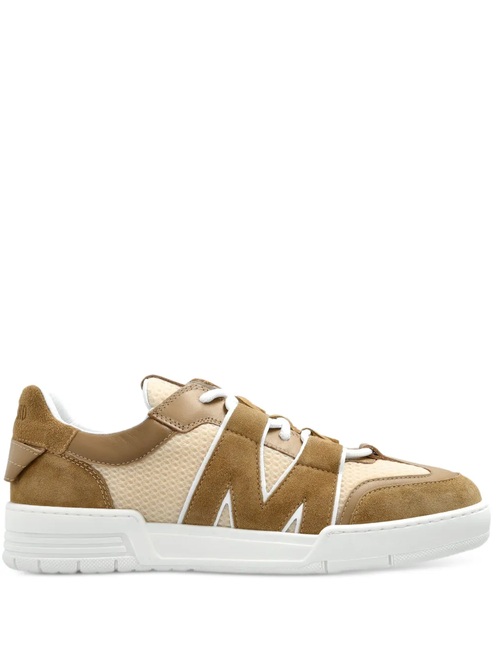 Moschino Mesh sneakers met logo-reliëf – Beige (MB15224G0NGH3)