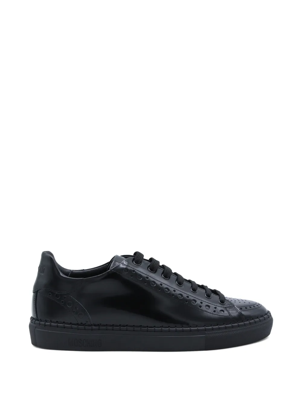 Moschino Sneakers mit Budapestermuster – Schwarz (MB15312G0OGB0000)