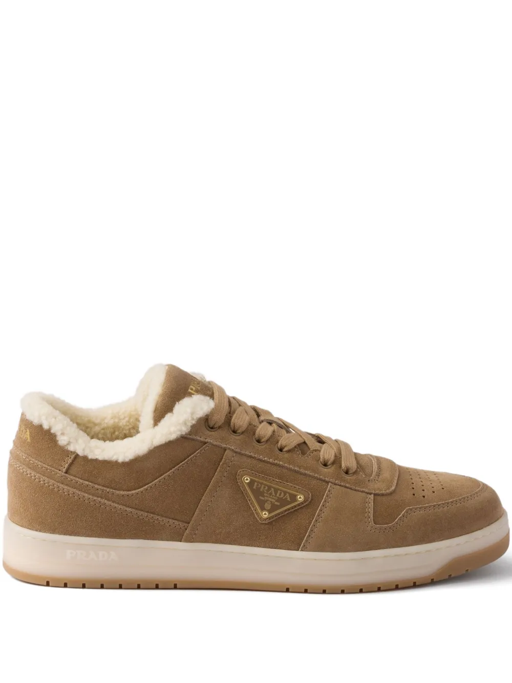 Prada Downtown Sneakers aus Wildleder – Nude (2EE364FA0003AZB)