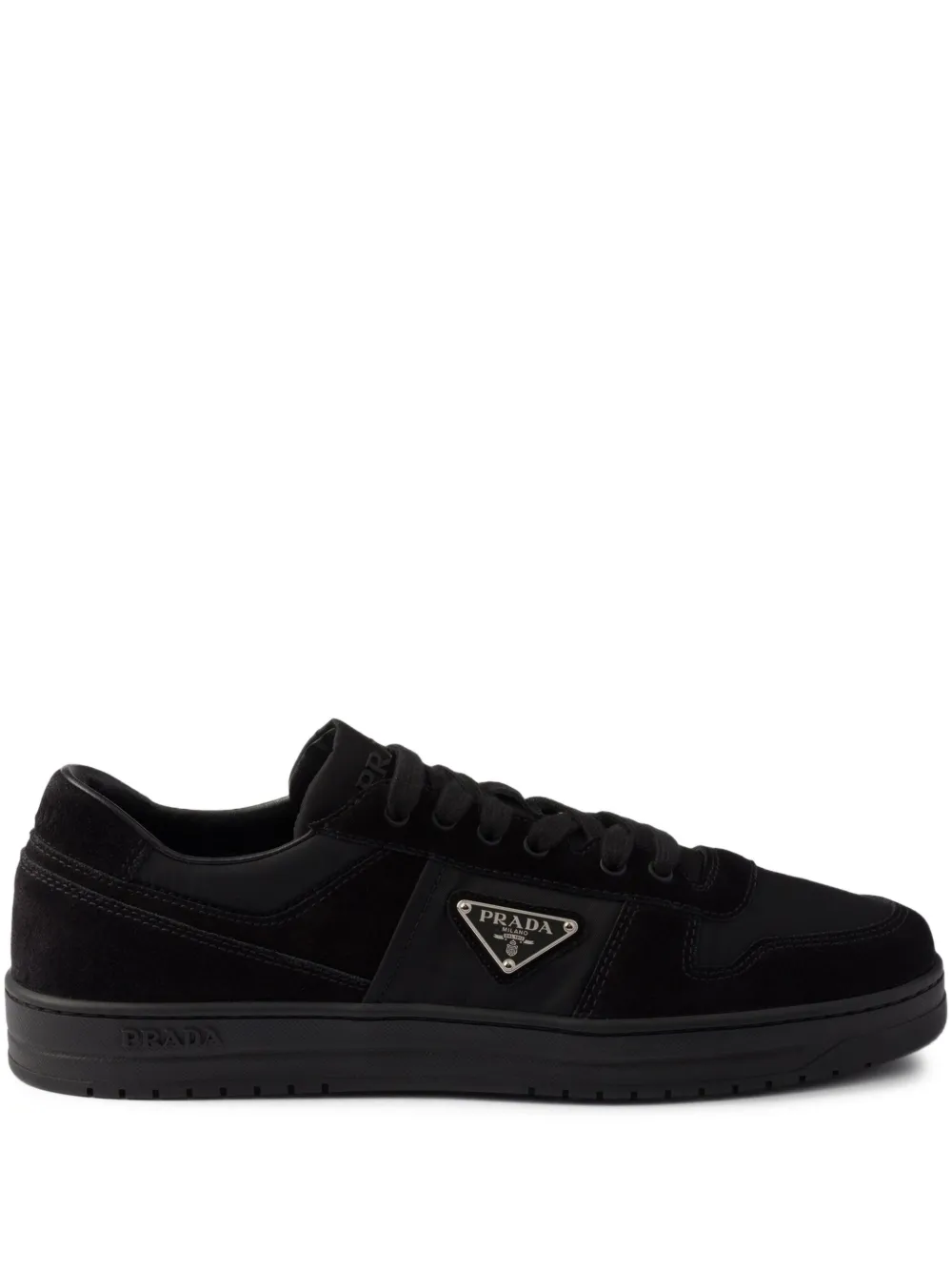 Prada Downtown Sneakers aus Wildleder – Schwarz (2EE364FD002LOW)