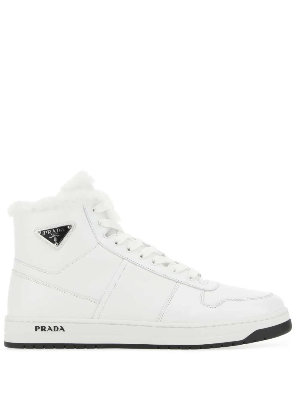 Prada High-Top-Sneakers aus Leder – Weiß (2TE183FA0003LLE)