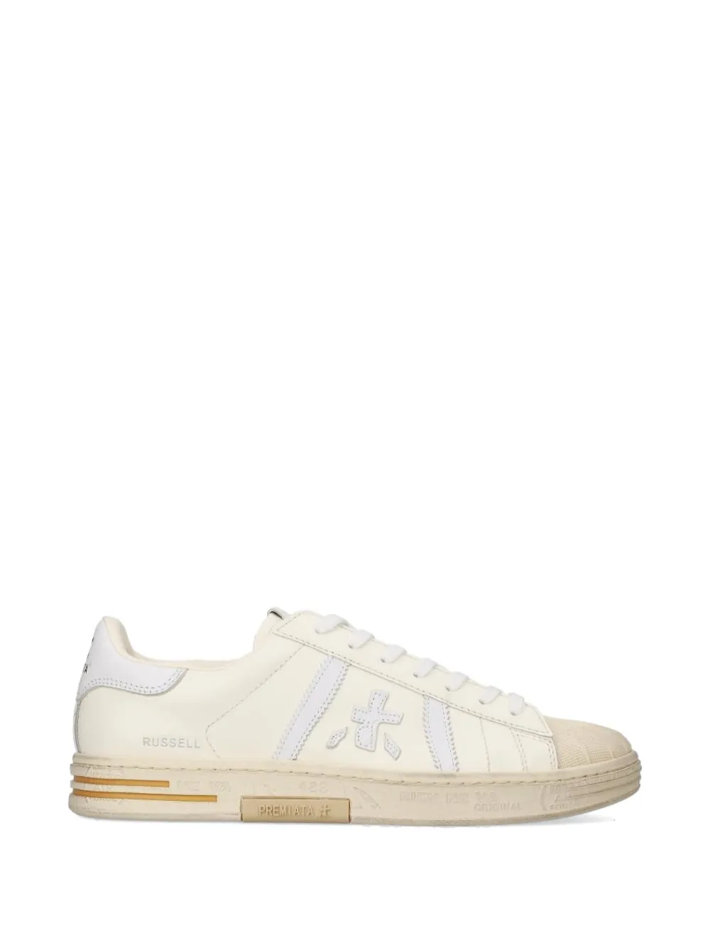 Premiata Russell sneakers met logodetail – Beige (RUS08072)