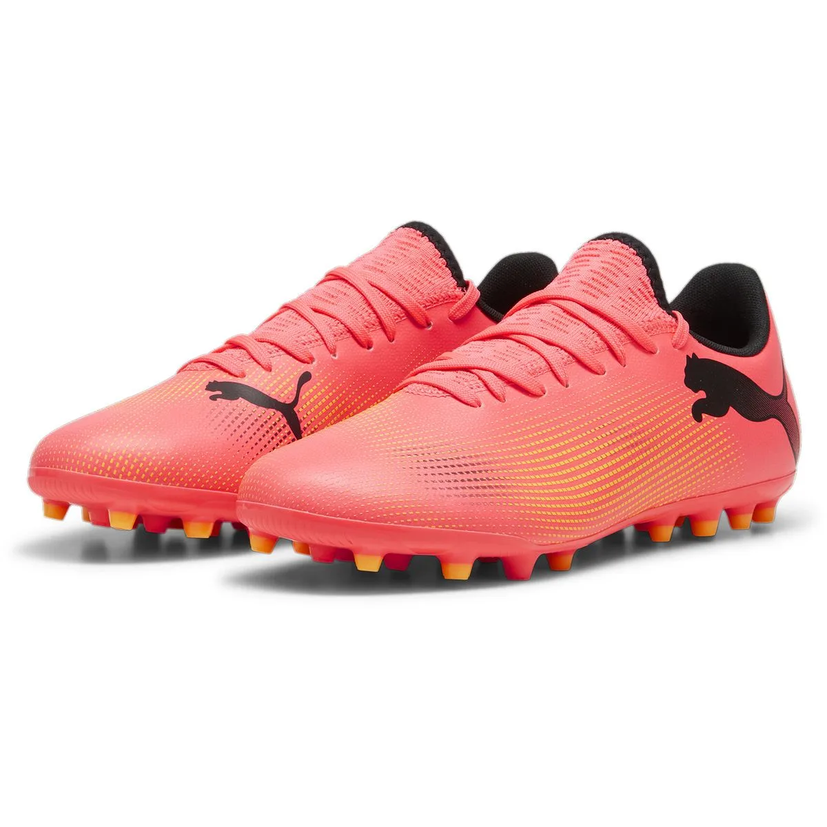 Puma FUTURE 7 PLAY MG PUMA BLACK-SILVER-NRGY RED für Herren, weiß, Größe 44 ½ EU / 10 UK (107725)