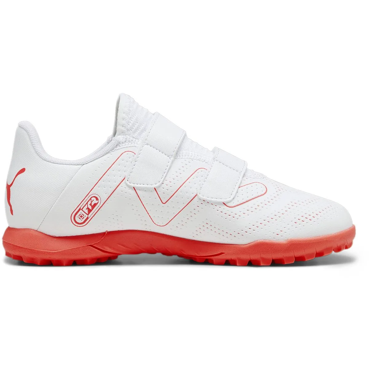 Puma FUTURE PLAY TT V Jr PUMA WHITE-FIRE ORCHID für Kinder, weiß, Größe 29 EU / 11 Kids UK (107394)