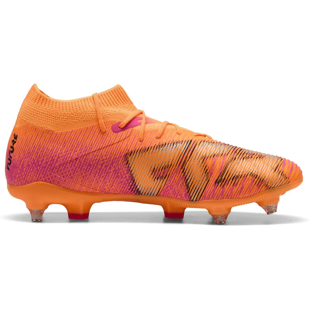 Puma Future 8 Match MxSG Stollen-Fußballschuhe 01 – PUMA white/PUMA black/glowing red 40 für Herren, orange, Größe 41 EU (108594)