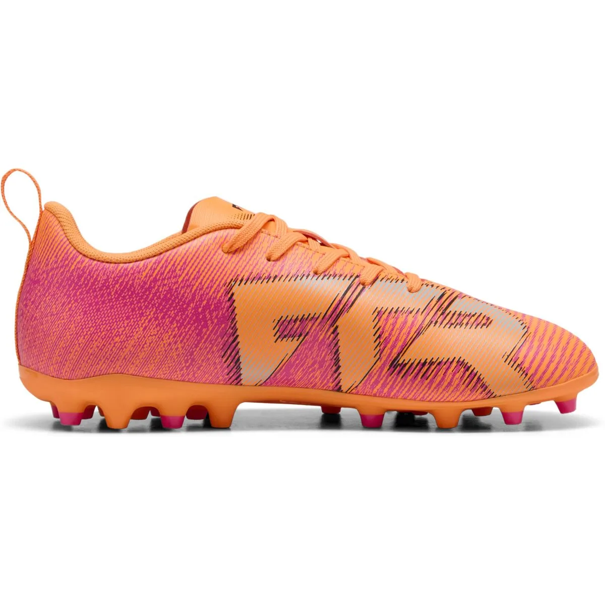 Puma Future 8 Play MG Fußballschuhe Kinder 03 – heat fire/puma black/ravish 37.5 für Kinder, orange, Größe 30 ½ EU (108623)