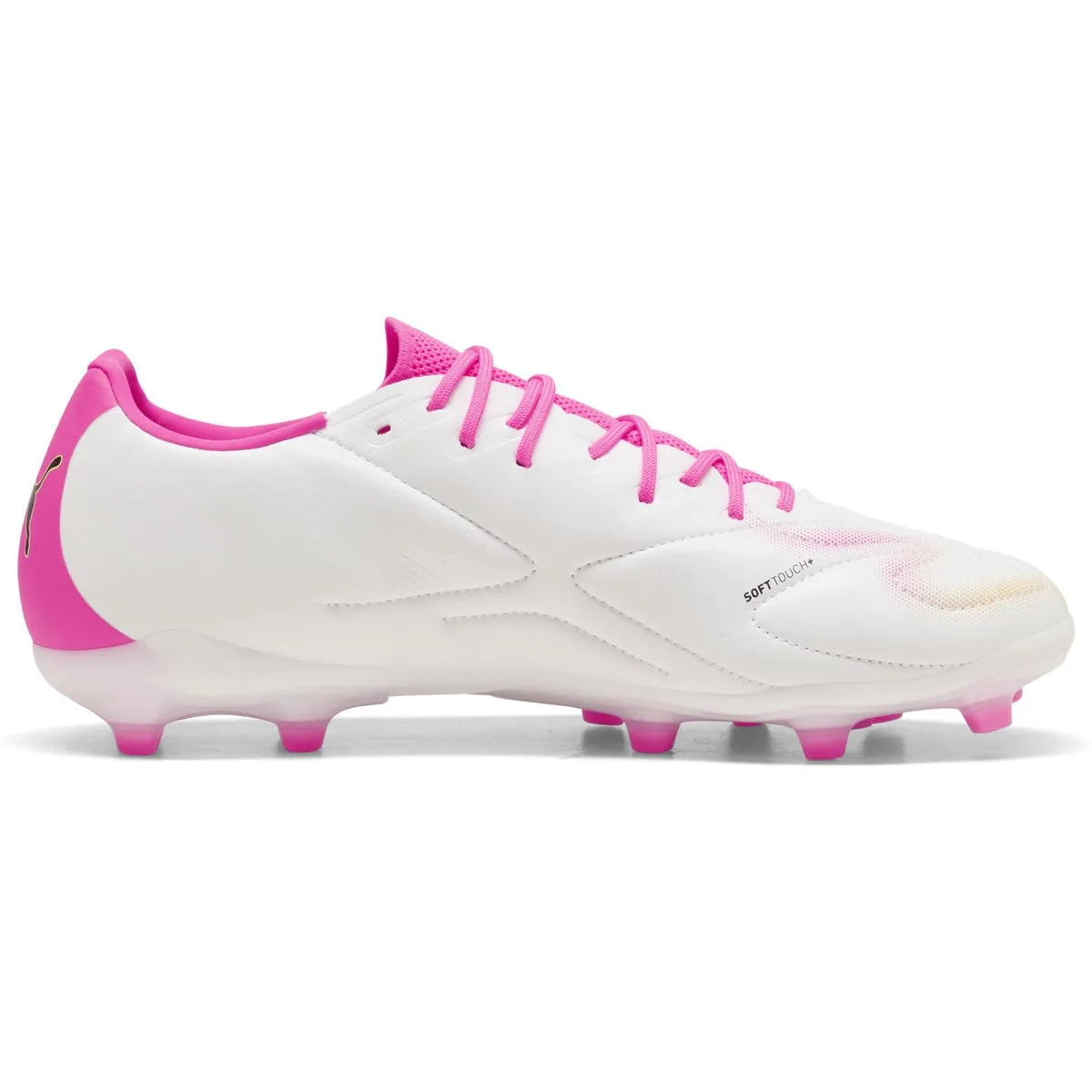 Puma King 20 Match FG/AG Fußballschuhe 01 – PUMA white/glowing red/yellow alert 42 für Herren, schwarz, Größe 44 ½ EU / 10 UK (108465)