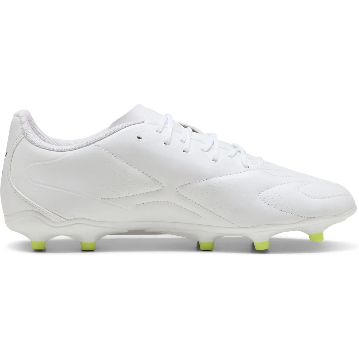 Puma King 20 Play FG/AG Fußballschuhe 01 – PUMA white/glowing red/yellow alert 41 für Herren, weiß, Größe 39 EU (108732)