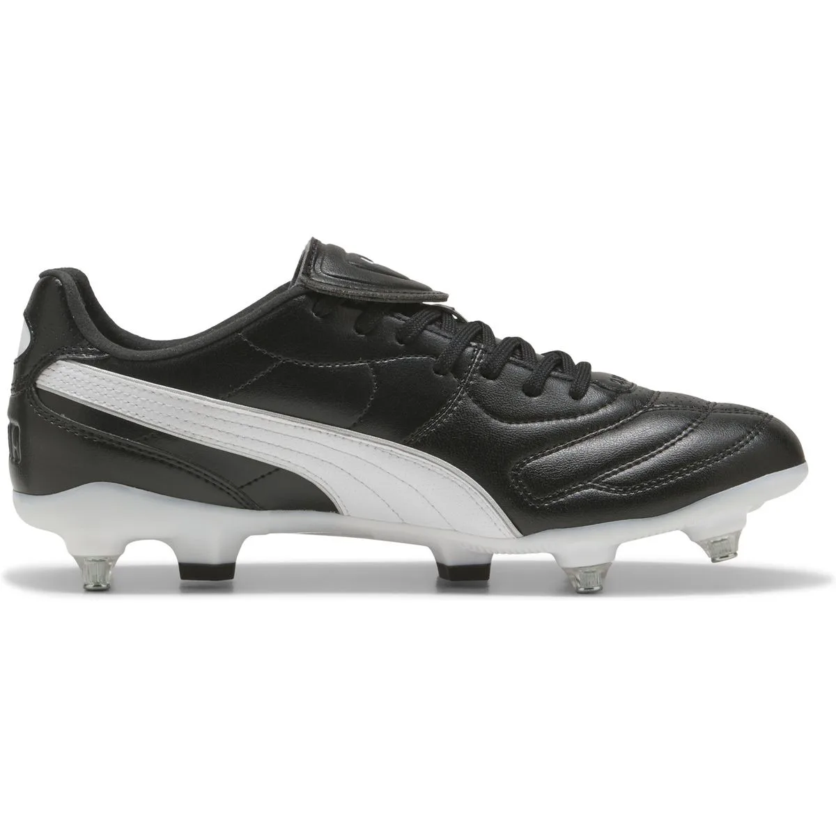 Puma King Liga MxSG Stollen-Fußballschuhe 01 – PUMA black/PUMA white/PUMA silver 45 für Herren, schwarz, Größe 44 ½ EU / 10 UK (108474)