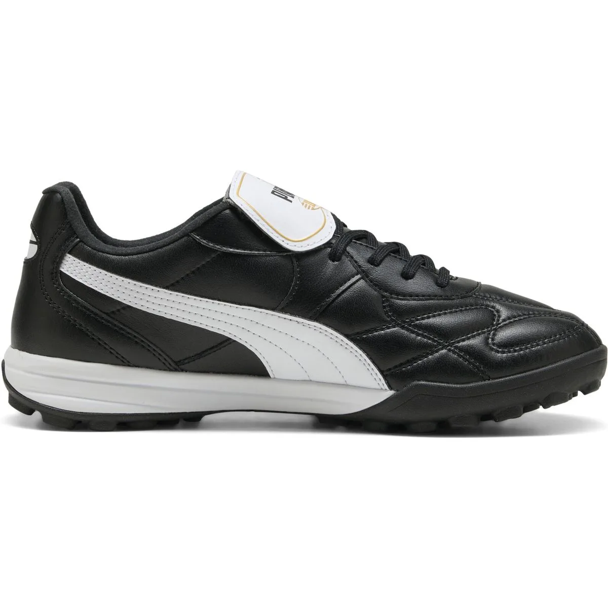Puma King Top TT Multinocken-Fußballschuhe 01 – PUMA black/PUMA white/PUMA gold 47 für Herren, schwarz, Größe 39 EU (108473)