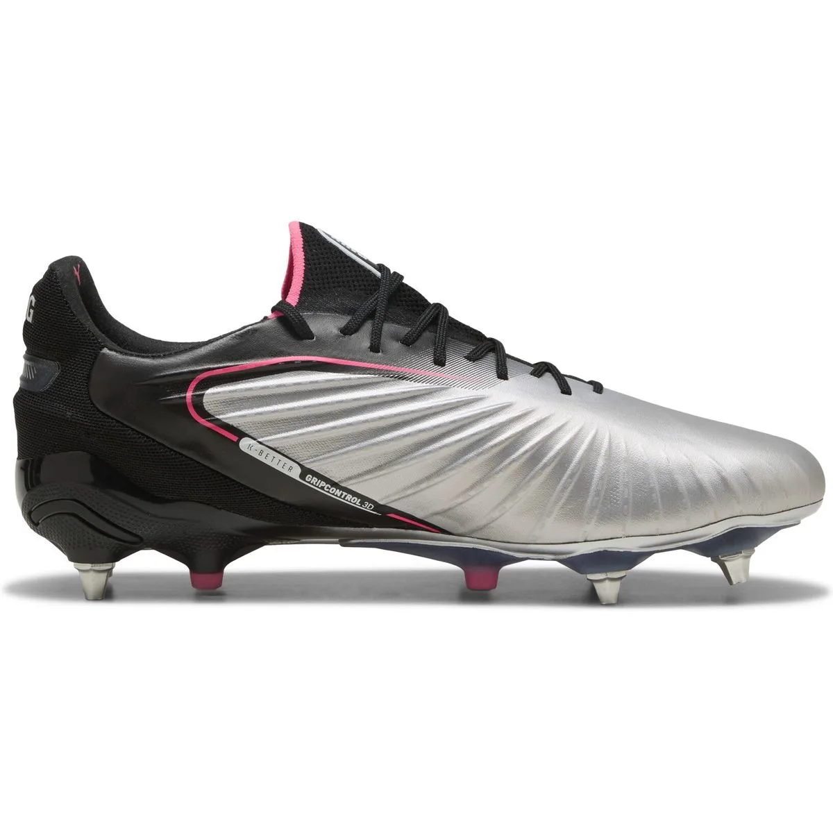 Puma King Ultimate MxSG Stollen-Fußballschuhe 03 – PUMA silver/PUMA black/sun struck/PUMA white 44.5 für Herren, silber, Größe 39 EU (108304)
