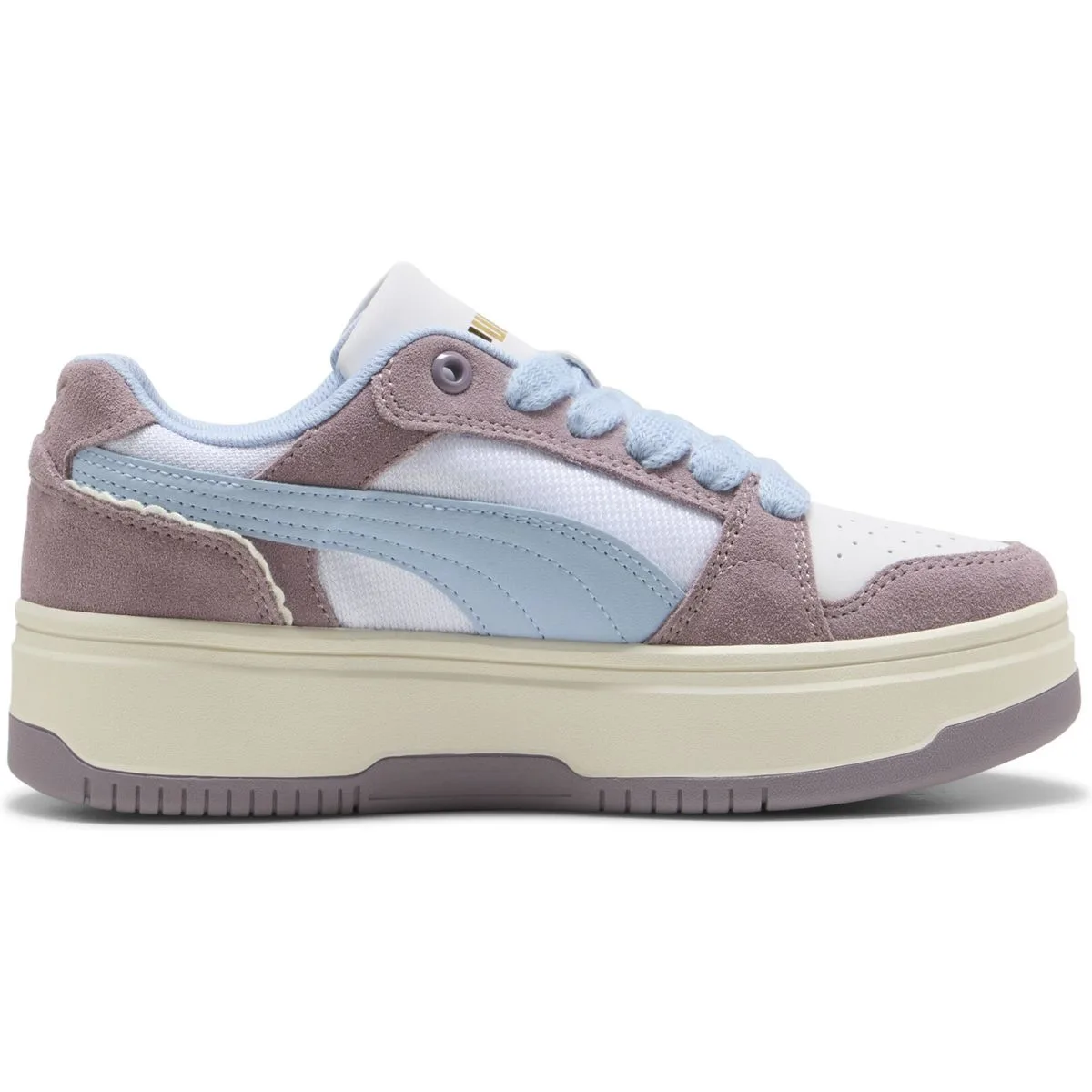 Puma Rebound Femme Memoires Sneaker Mädchen 01 – PUMA white/haute tropic/plum jam 36 für Kinder, weiß, Größe 36 EU (404340)