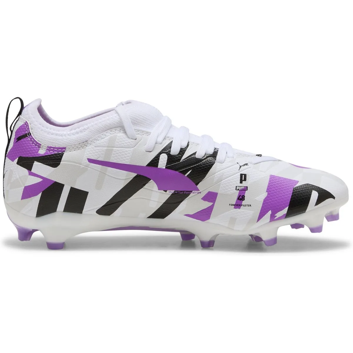 Puma ULTRA 5 MATCH FOREVER FG/AG Jr – PUMA White-Pure Magenta-Feather Gray-PUMA Black 3 für Kinder, weiß, Größe 34 ½ EU (108413)